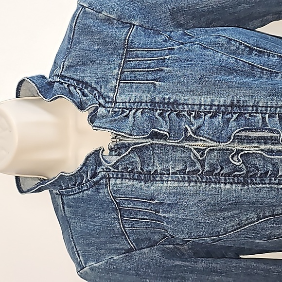 Christiana Zinn size Petite medium,  PM very cute denim jean jacket. - Picture 2 of 6